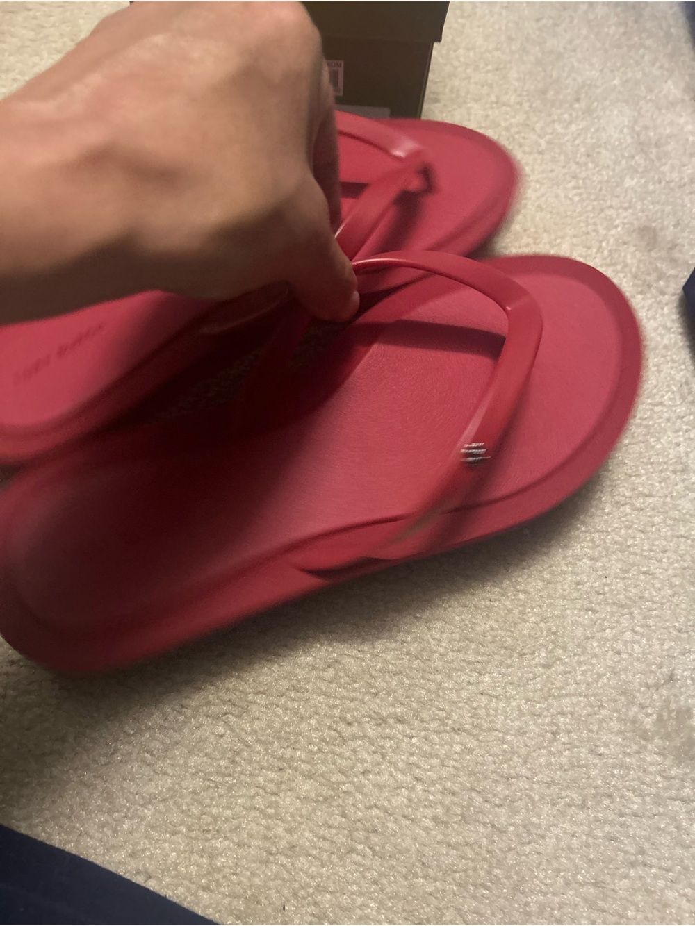 NWT TORY BURCH KIRA padded flip flops in TORY RED!!! - Picture 12 of 16